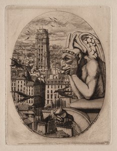 Akwaforty Paryża: Gargulec, 1853. autorstwa Charles Meryon