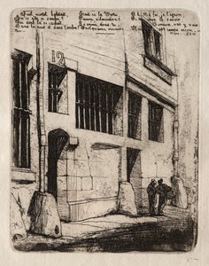 Akwaforty Paryża: The Street of the Bad Boys, 1854. autorstwa Charles Meryon