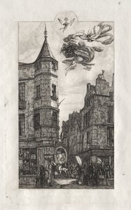 Akwaforty Paryża: Wieżyczka, rue de l