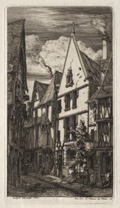 Akwaforty Paryża: w Bourges autorstwa Charles Meryon