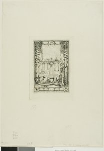 Frontyspis do katalogu rycin Thomasa De Leu autorstwa Charles Meryon