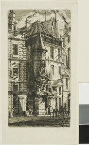 Dom z wieżyczką, rue de la Tixéranderie, Paryż autorstwa Charles Meryon