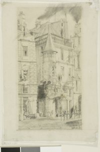 Dom z wieżyczką, rue de la Tixéranderie, Paryż autorstwa Charles Meryon