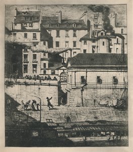 La Morgue 3. stan, 9 18 x 8 18 cali, 1854, 1927 autorstwa Charles Meryon