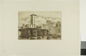 Pompa Notre-Dame, Paryż autorstwa Charles Meryon