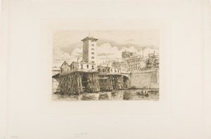 Pompa Notre Dame, Paryż autorstwa Charles Meryon