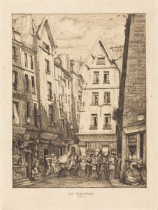 Rue Pirouette przy halach targowych, Paryż