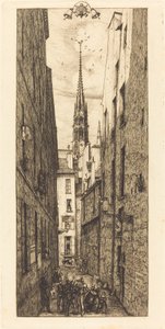Rue des Chantres, Paryż (Chantrey Street, Paryż) autorstwa Charles Meryon
