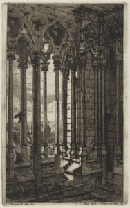 Galeria Notre Dame, Paryż (Galeria Notre Dame, Paryż) autorstwa Charles Meryon
