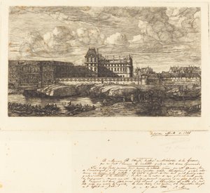 Stary Luwr, obraz Zeemana, 1651 autorstwa Charles Meryon