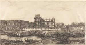 Stary Luwr, obraz Zeemana, 1651 autorstwa Charles Meryon