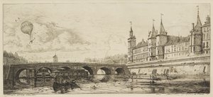 Le Pont-Au-Change (akwaforta) autorstwa Charles Meryon