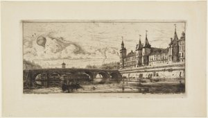 Le Pont-au-Change autorstwa Charles Meryon