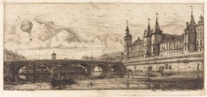 Pont-au-Change, Paryż autorstwa Charles Meryon