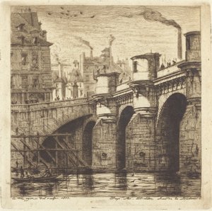 Pont Neuf, Paryż autorstwa Charles Meryon