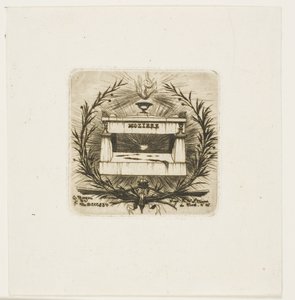 Grób Moliera, cmentarz Père-Lachaise, Paryż autorstwa Charles Meryon