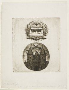 Grobowiec Moliera, cmentarz Père-Lachaise, Paryż i Stara Brama Pałacu Sprawiedliwości, Paryż autorstwa Charles Meryon