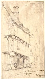 Stary dom w Bourges: „La Maison du Musicien” autorstwa Charles Meryon