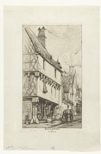 Oud huis Huis van de Muzikant w Bourges Stary dom w Bourges (tytuł na obiekcie) autorstwa Charles Meryon
