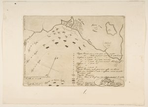 Plan bitwy pod Synopą, 1853. autorstwa Charles Meryon