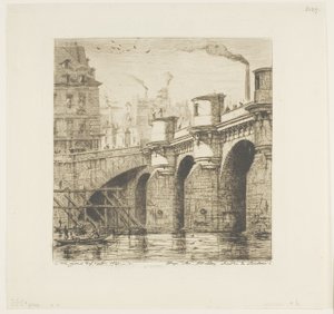 Pont Neuf, Paryż autorstwa Charles Meryon