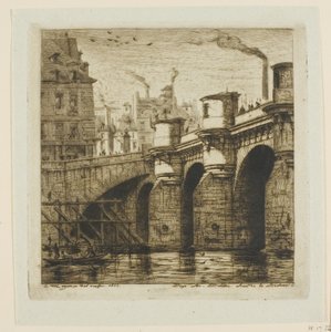 Pont Neuf, Paryż autorstwa Charles Meryon