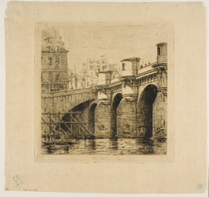 Pont Neuf, Paryż autorstwa Charles Meryon
