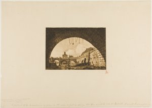 Pont-Neuf i Samarytanka widziane spod pierwszego łuku Pont-au-Change, Paryż autorstwa Charles Meryon