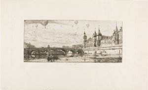 Pont au Change, Paryż autorstwa Charles Meryon