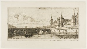 Pont au Change, Paryż autorstwa Charles Meryon