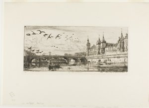 Pont-au-Change, Paryż autorstwa Charles Meryon