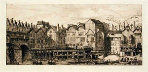 Brama Cité pod koniec XVII wieku, Paryż autorstwa Charles Meryon