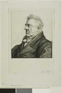 Portret Louisa Jacquesa Marie Bizeula, archeologa bretońskiego autorstwa Charles Meryon