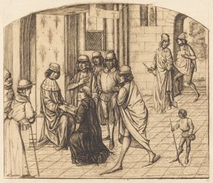 Prezentacja Valère Maxime królom Ludwikowi XI (drukarz Valerius Maximus przedstawiany królowi Ludwikowi XI) autorstwa Charles Meryon