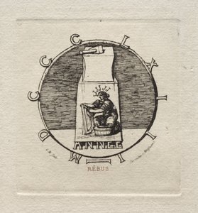 Rebus: Tu leży starożytna wendeta, 1863. autorstwa Charles Meryon