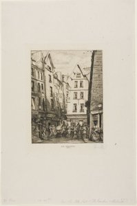 Rue Pirouette w Les Halles w Paryżu autorstwa Charles Meryon