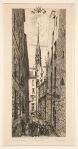 Rue des Chanters autorstwa Charles Meryon