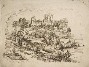 Ruiny Château de Pierrefonds Ruiny Château de Pierrefonds, według Viollet-le-Du..., 1858. autorstwa Charles Meryon