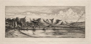 Łowienie Seine przy Charcoal Burners Point, Akaroa, 1865.