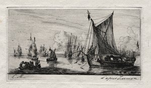 Rybacy z Morza Południowego autorstwa Charles Meryon