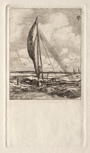 Swift Sailing Proa, Archipelag Mulgrave, Oceania, 1866. autorstwa Charles Meryon