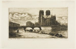 Apsyda Notre-Dame, Paryż autorstwa Charles Meryon