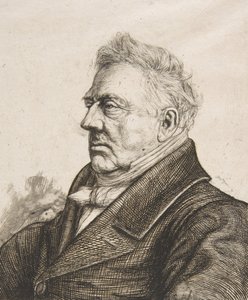 Archeolog bretoński Louis Jacques Marie Bizeul, po fotografii, 1861. autorstwa Charles Meryon