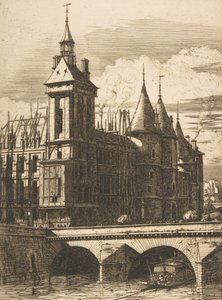 Wieża Zegarowa, Paryż, 1852. autorstwa Charles Meryon