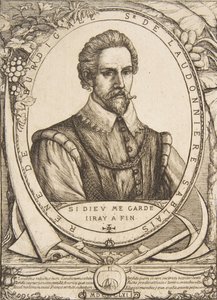 Kolonista René de Laudonnière Sablais, według van de Passe, 1861. autorstwa Charles Meryon