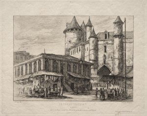 Grand Châtelet, Paryż, ok. 1780 autorstwa Charles Meryon