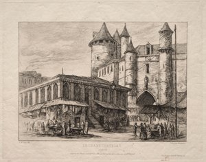 Grand Châtelet, Paryż, ok. 1780 autorstwa Charles Meryon
