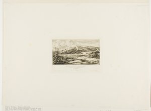 Mała francuska kolonia w Akaroa, 1845 autorstwa Charles Meryon