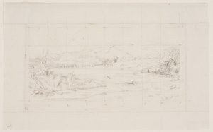 Mała francuska kolonia w Akaroa, 1845 r. autorstwa Charles Meryon