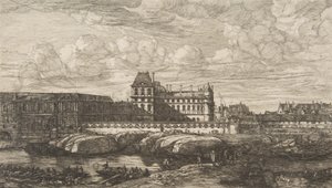 Stary Luwr, Paryż, według Zeemana, 1865-66. autorstwa Charles Meryon